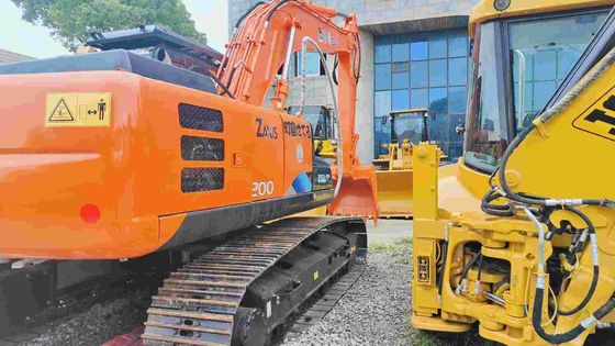 Goede staat 19400KG Oranje Tweedehands Hitachi Graafmachine Zx200 met 3,4/5,5km/h loopsnelheid