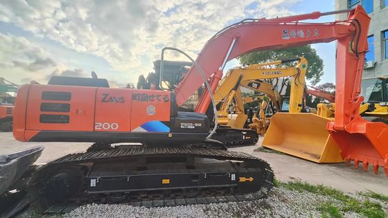 Oranje Goede staat 19400KG Tweedehands Hitachi Graafmachine Zx200 met 109.6kw vermogen