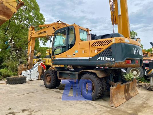 Tweedehands Koreaanse Originele HYUNDAI 210W-9 Wielgraafmachine 21Ton Zwaar Bouwmaterieel te Koop